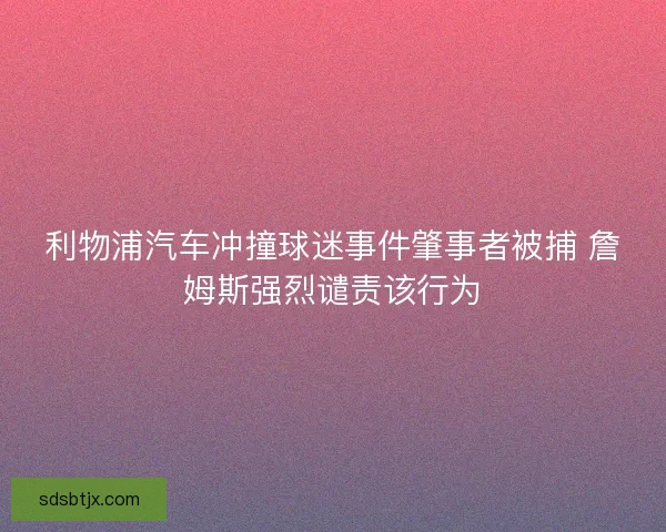利物浦汽车冲撞球迷事件肇事者被捕 詹姆斯强烈谴责该行为